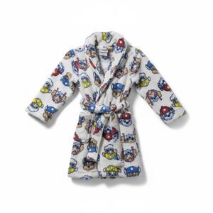 Nickelodeon Paw Patrol Toddler Boys Bathrobe Size 2T Plush Fleece Robe w/ Belt
